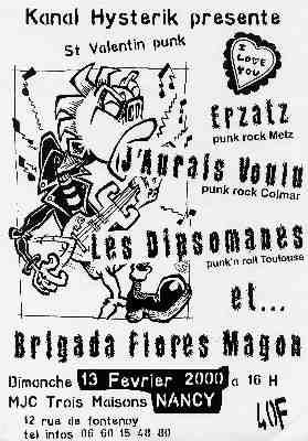 VIEILLES AFFICHES DE CONCERT DE kANAL HYSTERIK
